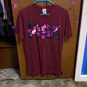 PINK Victoria's Secret multicolored crew neck short sleeve graphic t-shirt